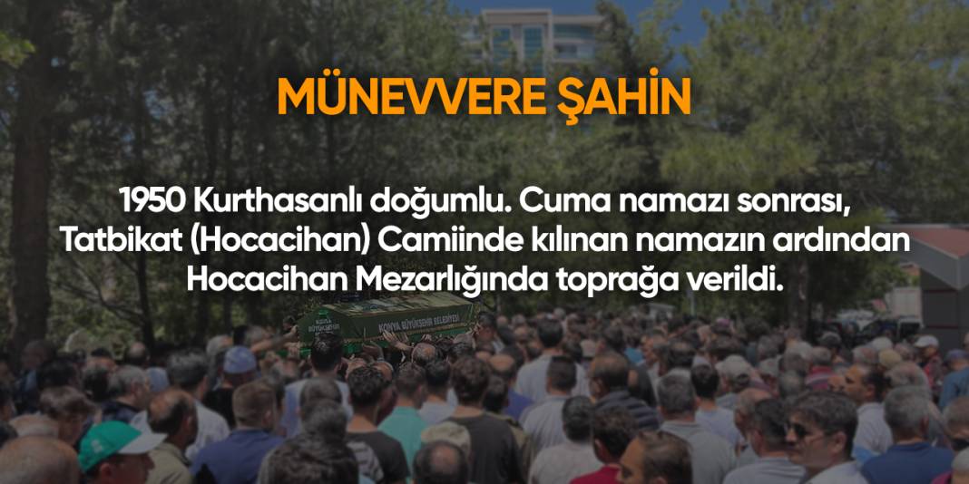 Konya'da bugün vefat edenler | 31 Ocak 2025 11